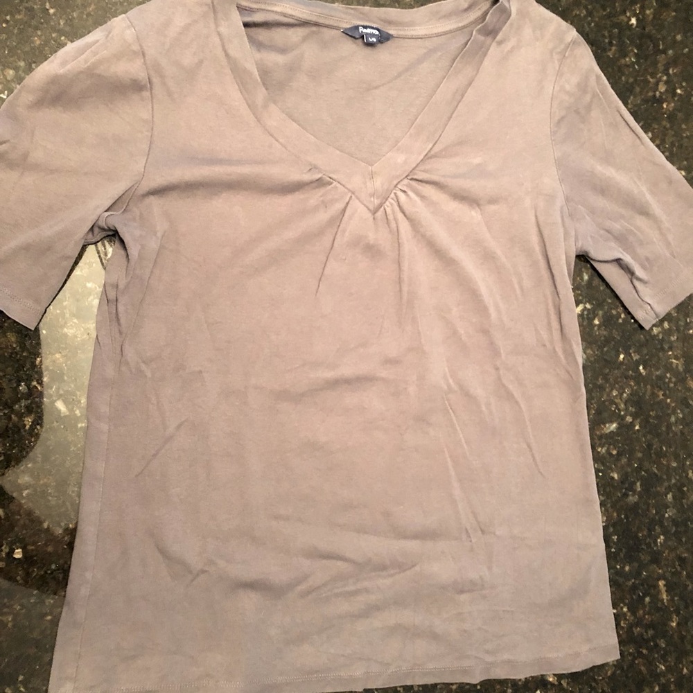 L Grey V-Neck